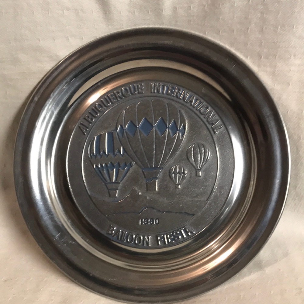Wilton Pewter 1990 Albuquerque International Balloon Fiesta Metal Plate/Tray